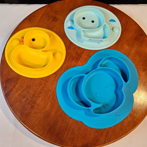 3 Non-Slip Divided Plate For Toddlers Food Grade Silicone - Picture 1 of 8